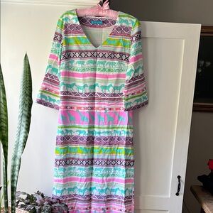 Colorful Patterned Women's Dress